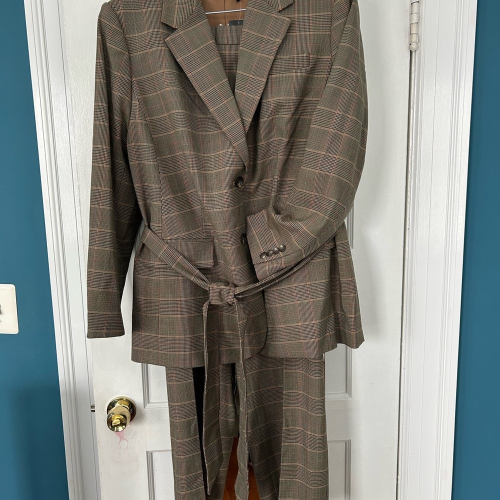 Plaid Two-Piece Suit Set